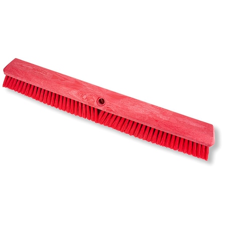 24 in Sweep Face Floor Broom, Soft/Stiff Combination, Synthetic, Red MPN:41891EC05