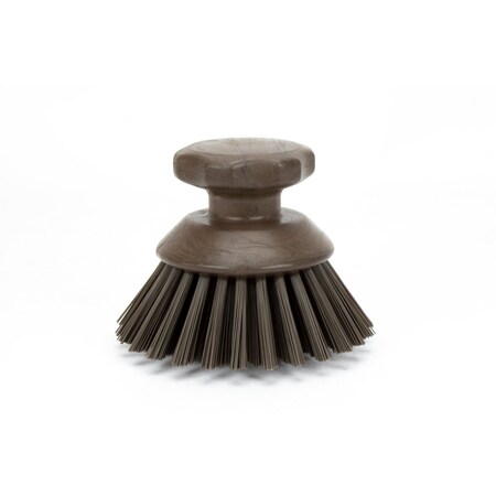 5 in W Round Scrub Brush, Brown, Polypropylene MPN:42395EC01