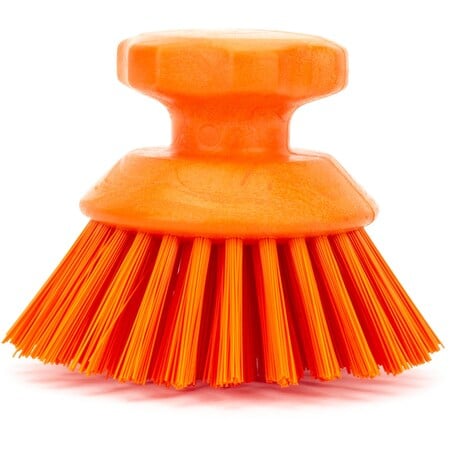 5 in W Round Scrub Brush, Orange, Polypropylene MPN:42395EC24