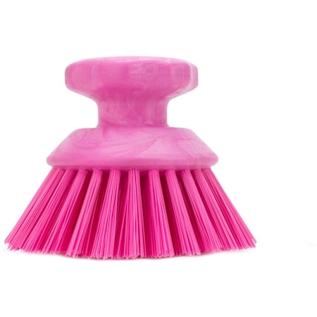 5 in W Round Scrub Brush, Pink, Polypropylene MPN:42395EC26