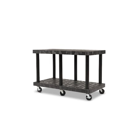 Modular-Kart, Recycled HDPE, 650 lb Load Capacity, 2 Shelves, 36 in L, 36 in W, 32 in H MPN:K3636B
