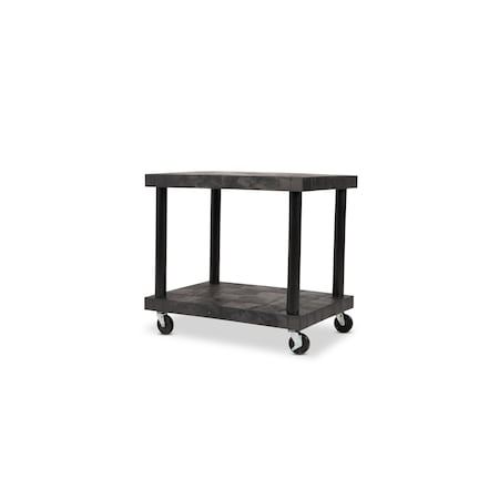 Modular-Kart, Recycled HDPE, 600 lb Load Capacity, 2 Shelves, 36 in L, 24 in W, 32 in H MPN:KT3624B