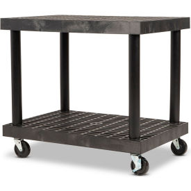 SPC Industrial™ Grid Top Modular-Kart™ with 2 Shelves & 4