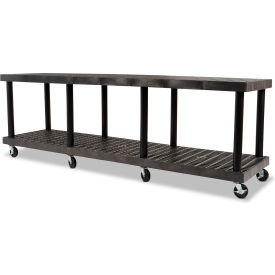 SPC Industrial™ Grid Top Modular-Kart™ with 2 Shelves & 4