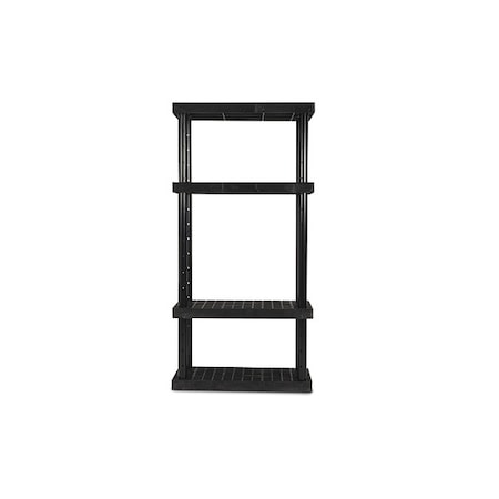 Dura-Shelf Adjustable Grid Top, 36 in D, 16 in W, 72 in H, 4 Shelves, Black MPN:AS3616X4
