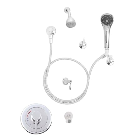 Pressure Balance Valve Shower Combination, Polished Chrome, Wall MPN:SM-3070-IS