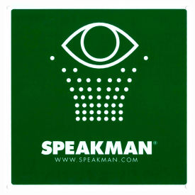 Speakman Emergency Eyewash Sign - Emergency Shower Ad Eyewash Test Kit SGN1 Green & White SGN1