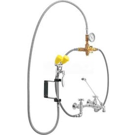 Speakman Eyesaver Service Sink Faucet with Thermostatic Mixing Valve SEF-9000-TW Chrome & Yellow SEF-9000-TW