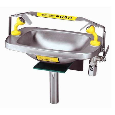 Plumbed Eyewash, Counter Mount, Plumbed, 12 1/6 in H., 14 in W MPN:SE-505