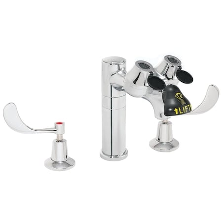 Eyewash/Faucet Combination, Faucet Mount, Counter Mounted, 8.0 H., 16.0 W MPN:SEF-1801