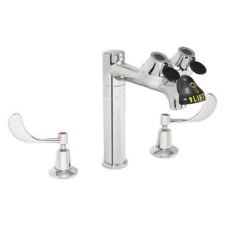 Eyewash/Faucet Combination, Counter Mounted, 10.0 H., 16.0 W MPN:SEF-1801-8