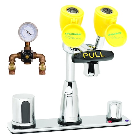 Comb Eyewash Sensor Faucet Tepid H2O MPN:SEF-1814-TW