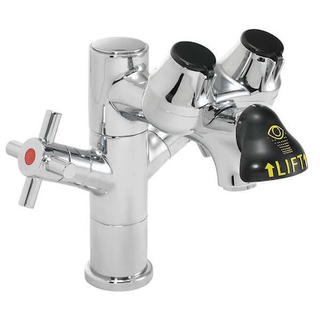 Eyewash/Faucet Combination, Faucet Mount, Counter Mounted, 8.0 H., 7.63 W MPN:SEF-1850
