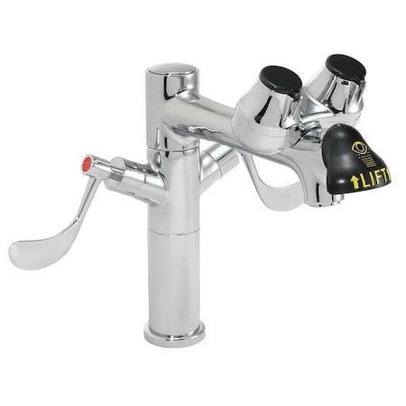 Eyewash/Faucet Combination, Counter Mount, Counter Mounted, 10.87 H., 12.0 W MPN:SEF-1850-8-4WH