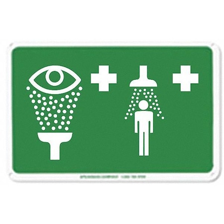 Emergency Combo Unit Sign, 7 7/8 x 12 in MPN:SGN3