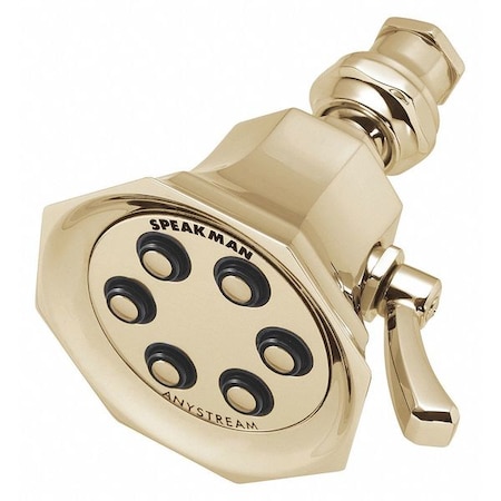 Shower Head, Polished Brass, Wall MPN:S-2255-PB-E2