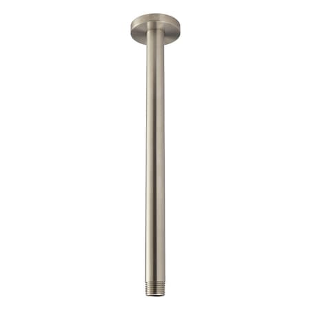 Ceiling Mount Shower Arm, Brshd Nickl, 12