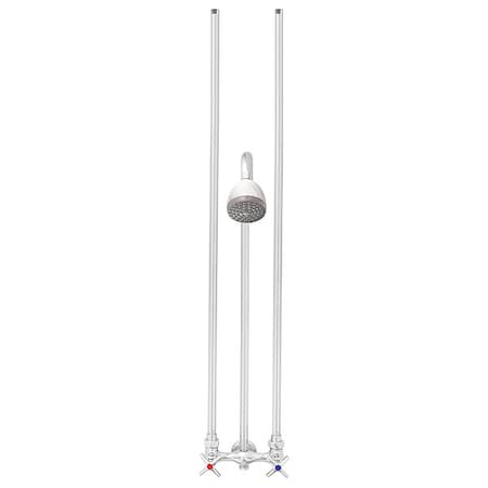 Wall Mounted Exposed Shower, Manual, 2, Wall, Polished Chrome MPN:SC-1210-AF