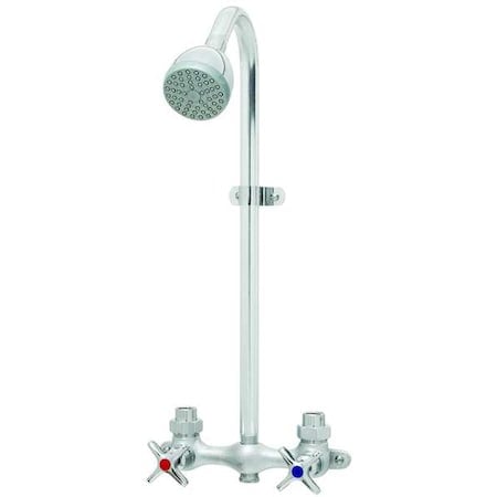 Wall Mounted Commercial Shower, Manual, 2, Wall, Rough Chrome Plated MPN:SC-1220-AF