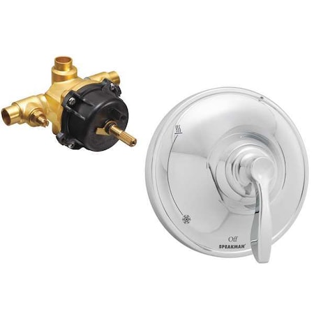 Wall Mounted Shower Valve and Trim, Manual, 1, Polished Chrome MPN:SM-10000-P