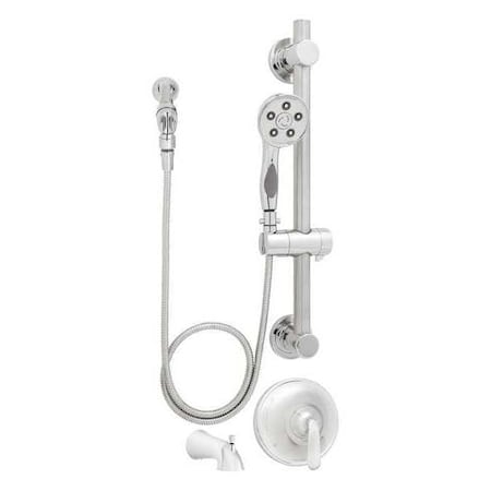 Wall Shower and Tub Combination, Manual, 3, Wall, Polished Chrome MPN:SM-7090-ADA-P