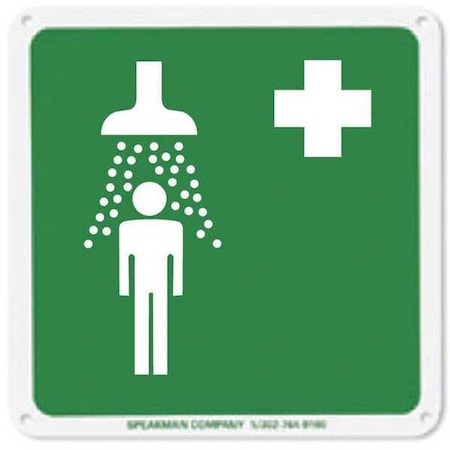 Emergency Sign, 7.875 Height, 7.875 Width, Plastic, English MPN:SGN2