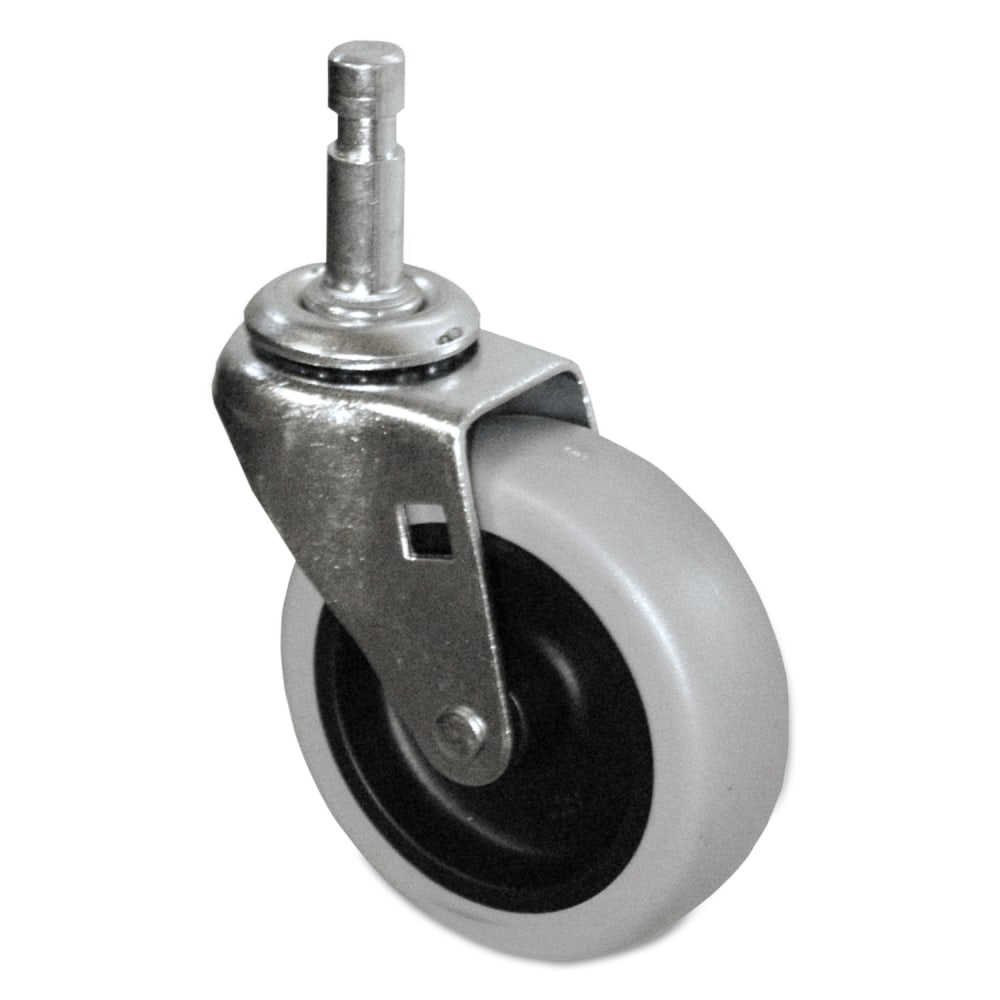 Rubbermaid Commercial Mop Bucket/Wringer Replacement Caster, Grip Ring Type C Stem, 3in Wheel, Black/Gray/Silver MPN:FG6111L3GRAY