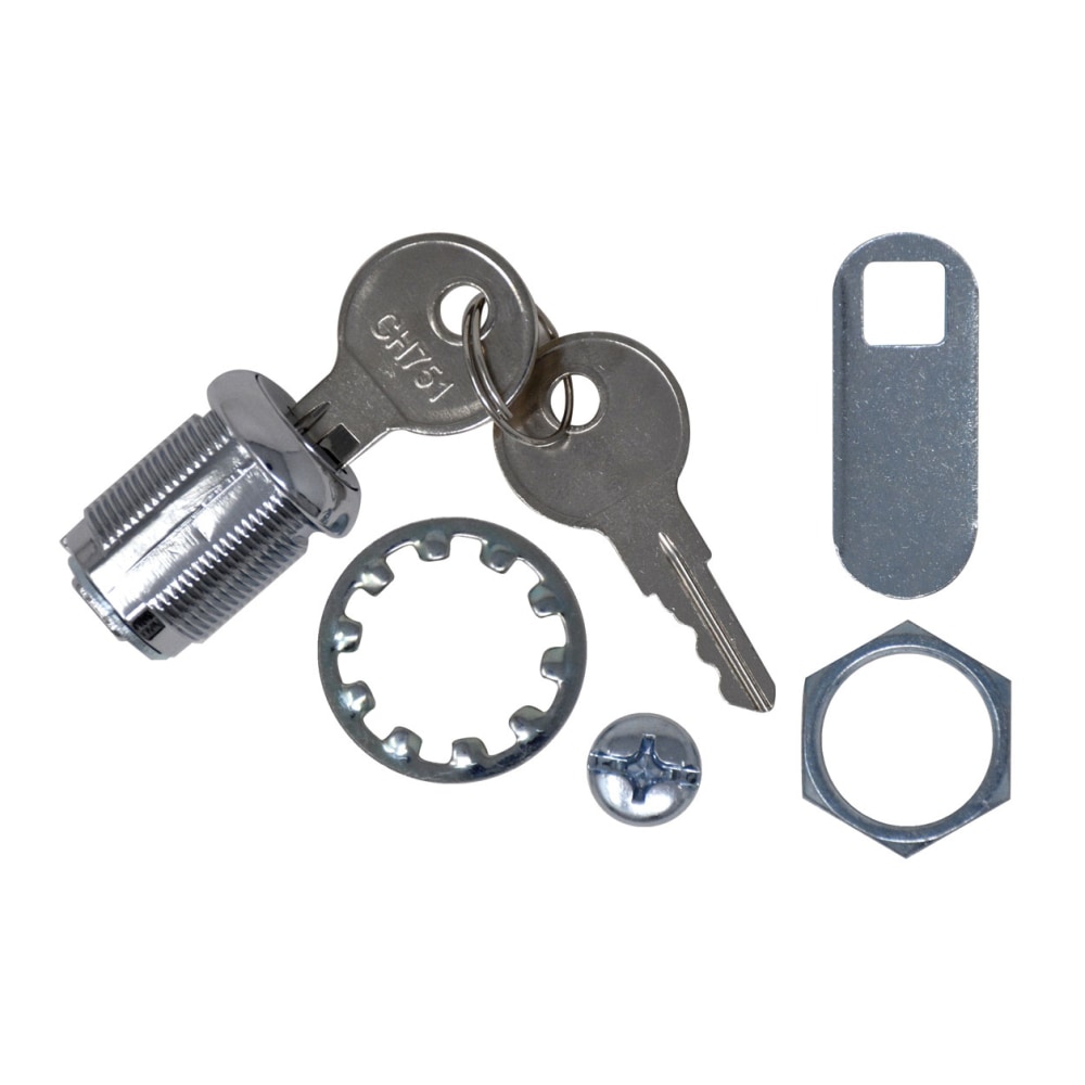 Rubbermaid Commercial Cleaning Cart Replacement Lock and Keys for Cleaning Carts, Silver MPN:FG9T73M20000