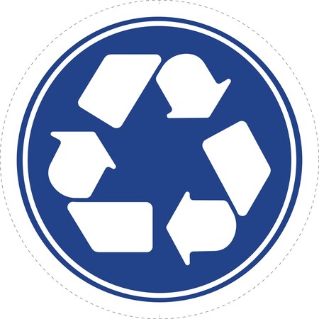 LABELLABEL 18 IN RECYCLING ARROWS BLUE MPN:L22285