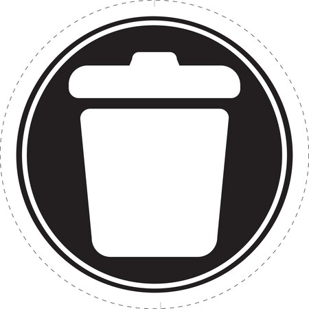 LABELLABEL 12 IN TRASH CAN CONF BLA/WH MPN:L22286