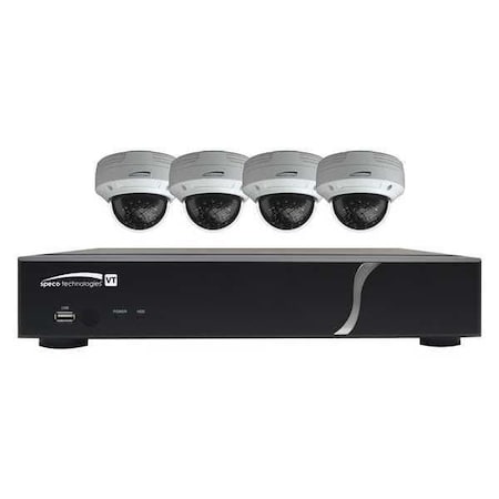 CCTV Kit, 8 Channels, Fixed, 2 TB, 12VDC MPN:ZIPT84D2