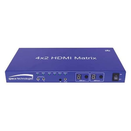 HDMI Matrix, 5-7/8inLx10-7/8inWx1-1/4inH MPN:HD4MAT
