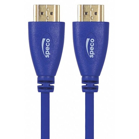 HDMI Cable, 3 ft. L, Blue, Dual SHLD MPN:HDVL3
