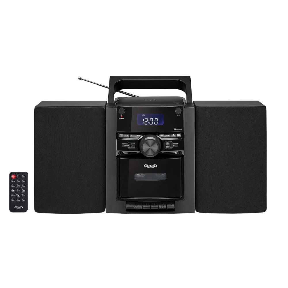 JENSEN Bluetooth CD-785 Portable CD Music System With Cassette Player And AM/FM Radio, Medium, Black MPN:CD-785