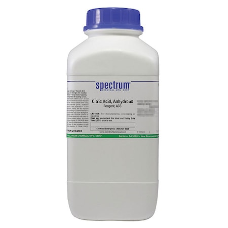 Citric Acid, Anhydrous, Pwdr, Rgnt, ACS, 2.5k MPN:C1280-2.5KG