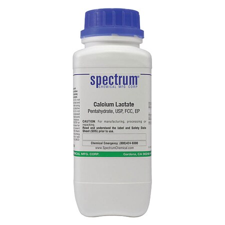 Calcium Lactate, Pentahydate, USP, EP, 500g MPN:C2106-500GM10