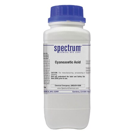 Cyanoacetic Acid, 500g, CAS 372-09-8, Poly MPN:C2322-500GM