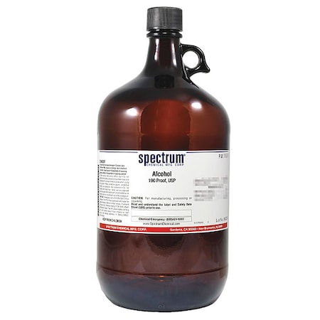 Alcohol, 190 Prf, USP, 4L, Gls MPN:ET108-4LTGL