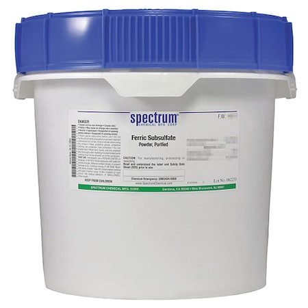 Ferric Subsulfate, Powder, Purified, 2.5kg MPN:F1042-2.5KG13