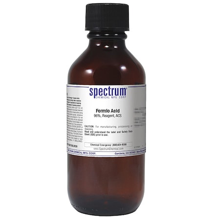 Formic Acid, 96 Pct, Rgnt, ACS, 500mL, Gls MPN:F1089-500MLGL