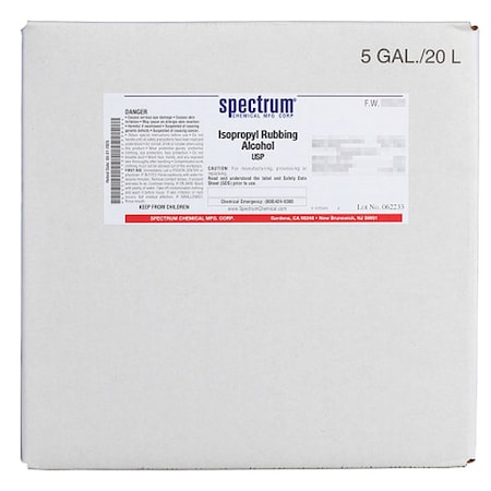 Isopropyl Rubbing Alch, USP, 20L MPN:IS120-20LTCU