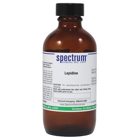 Lepidine, 100mL, CAS 491-35-0, Amber Glass MPN:L1606-100ML