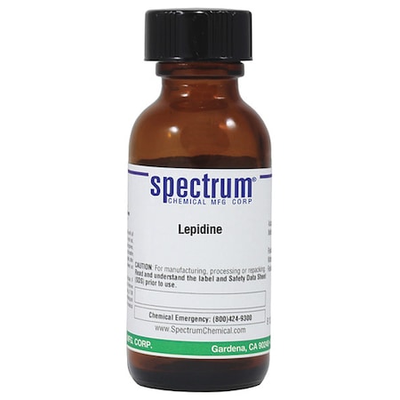 Lepidine, 25mL, CAS 491-35-0, Amber Glass MPN:L1606-25ML