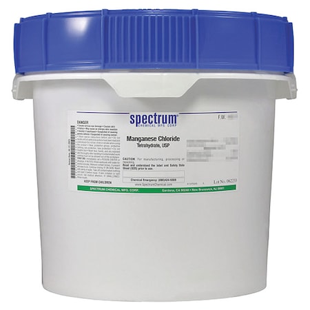 Manganese Chloride, Tetrahydrate, USP, 12kg MPN:M1106-12KG18