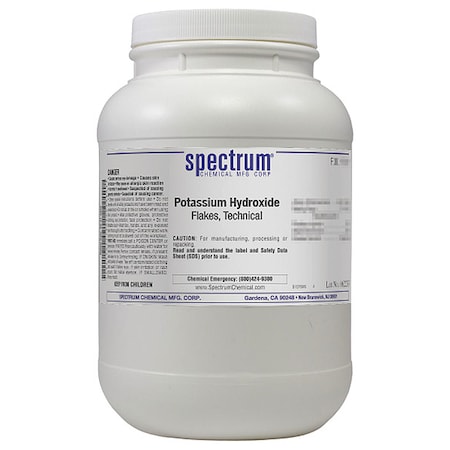 K Hydroxide, Flakes, Technical, 2.5kg MPN:P1325-2.5KG