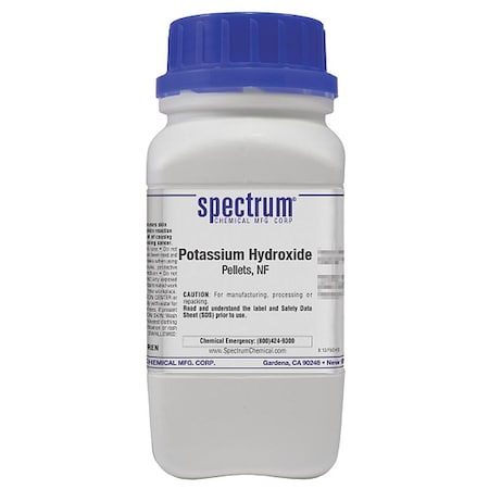 K Hydroxide, Pellets, NF, 500g MPN:PO180-500GM