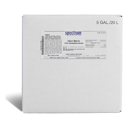 Slvr Ntrt, 0.1N, Stdzd Sltn, 20L MPN:S-163-20LT