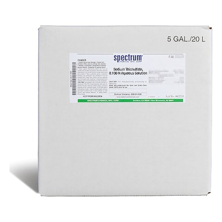 Sodm Thio, 0.100 N Aq Sltn, APHA, 20L MPN:S-535-20LT