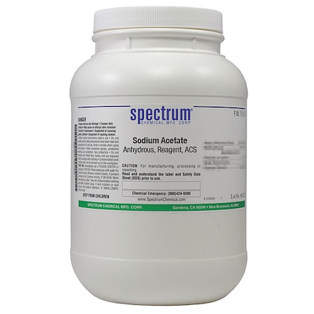 Sodium Acetate, Anhydrous, Rgnt, ACS, 2.5kg MPN:S1110-2.5KG