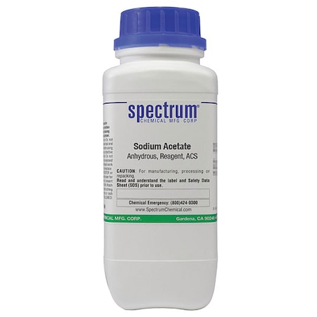 Sodium Acetate, Anhydrous, Rgnt, ACS, 500g MPN:S1110-500GM
